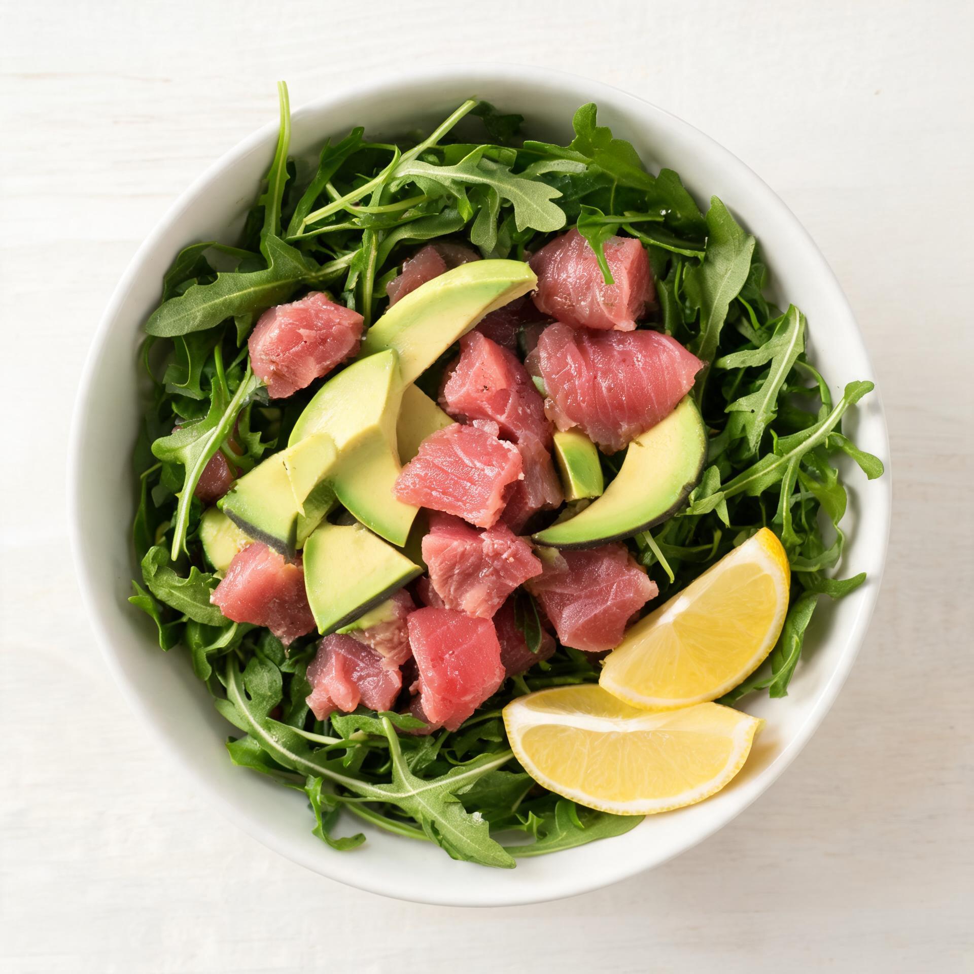 Tonijn-avocadosalade met citroen